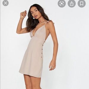 NASTY GAL Ruffle strap mini dress